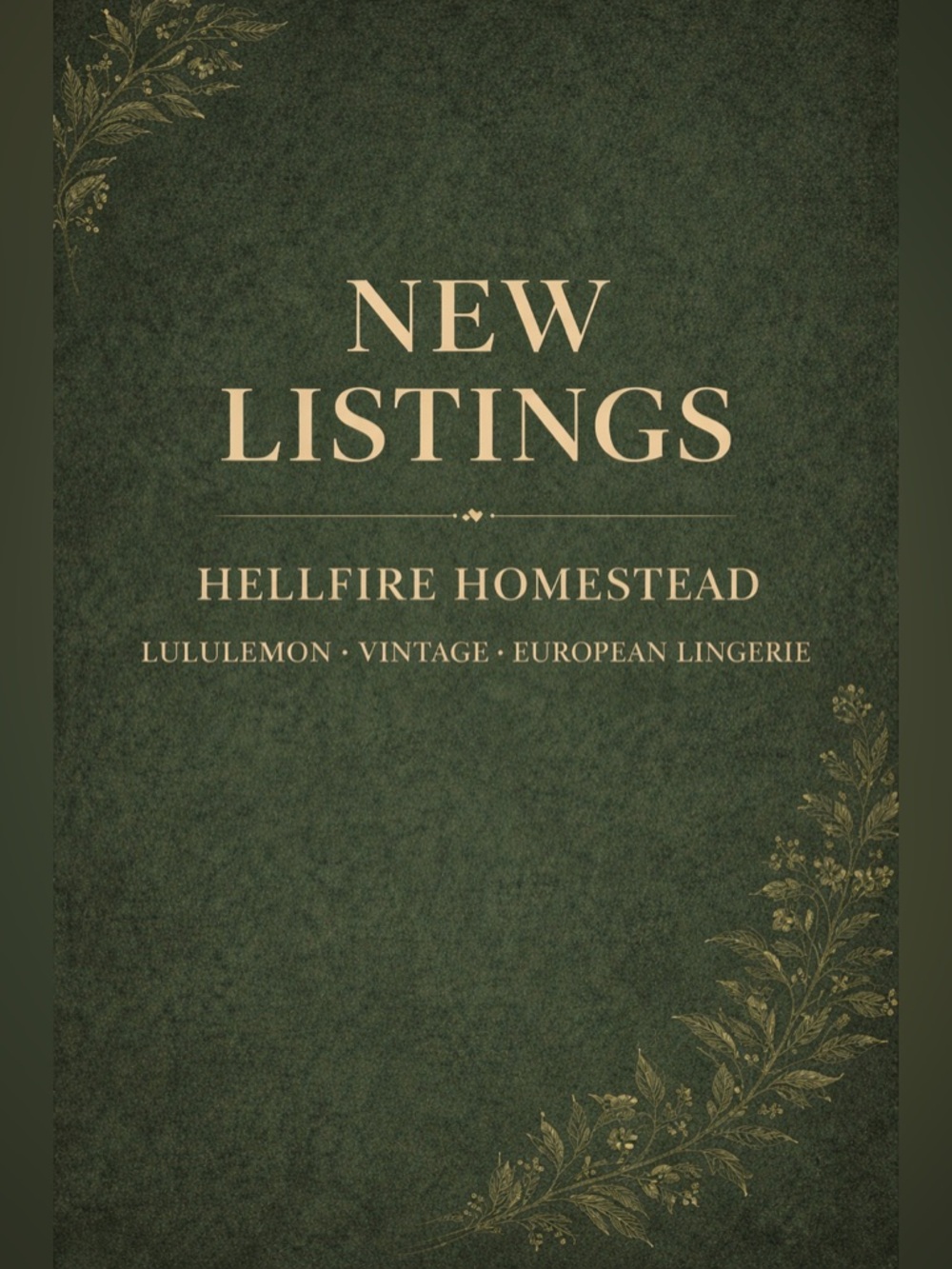 NEWLY LISTED ITEMS